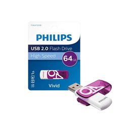 Philips USB 2.0 64GB Vivid Edition Purple FM64FD05B/10 от buy2say.com!  Препоръчани продукти | Онлайн магазин за електроника