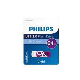 Philips USB 2.0 64GB Vivid Edition Purple FM64FD05B/10 alkaen buy2say.com! Suositeltavat tuotteet | Elektroniikan verkkokauppa