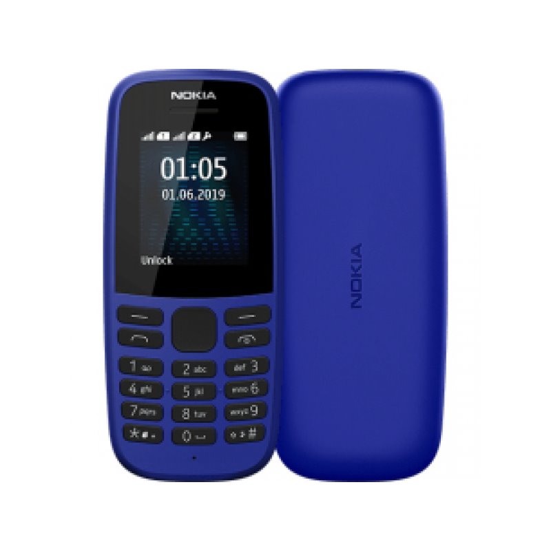 NOKIA 105 (2019) Dual-SIM-Handy Blau 16KIGL01A08 от buy2say.com!  Препоръчани продукти | Онлайн магазин за електроника