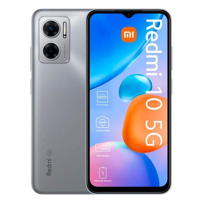 Xiaomi Redmi 10 5G 6GB/128GB Plata Cromada (Chrome Silver) Dual SIM fra buy2say.com! Anbefalede produkter | Elektronik online bu