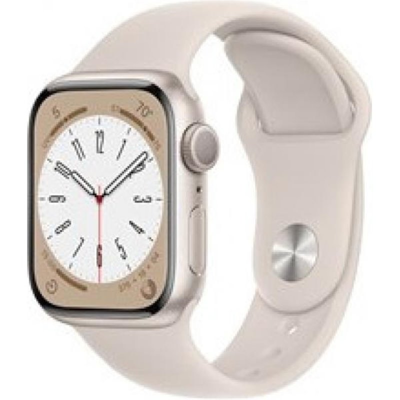 Apple Watch Series 8 41mm (GPS) Aluminium Starlight Gold Case Sport Band Gold von buy2say.com! Empfohlene Produkte | Elektronik-