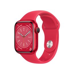 Apple Watch Mnj23ty/A Series 8 Cell 41mm Red Aluminum Case Red Sport Band von buy2say.com! Empfohlene Produkte | Elektronik-Onli