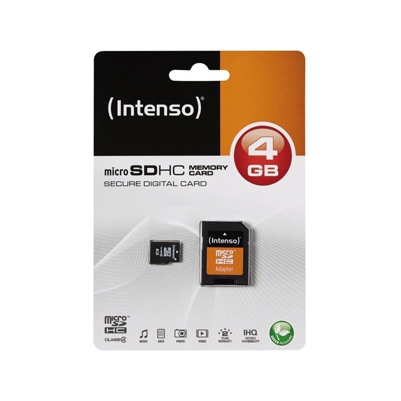 MicroSDHC 4GB Intenso +Adapter CL4 Blister from buy2say.com! Buy and say your opinion! Recommend the product!