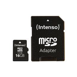 MicroSDHC 16GB Intenso +Adapter CL4 Blister alkaen buy2say.com! Suositeltavat tuotteet | Elektroniikan verkkokauppa