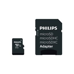 Philips MicroSDXC 64GB CL10 80mb/s UHS-I +Adapter Retail alkaen buy2say.com! Suositeltavat tuotteet | Elektroniikan verkkokauppa