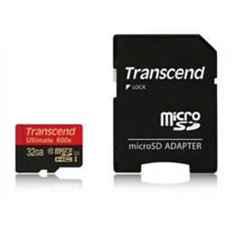 Transcend Micro SDHC Card 32GB UHS1 600x w/Adap. TS32GUSDHC10U1 från buy2say.com! Anbefalede produkter | Elektronik online butik