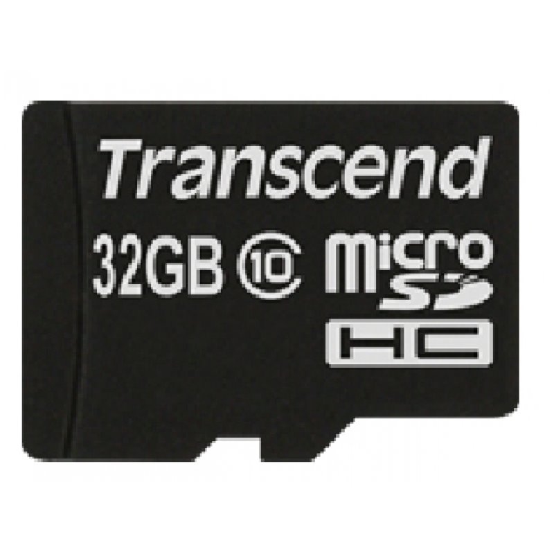 Transcend  MicroSD/SDHC Card 32GB Class10 w/adapter TS32GUSDHC10 fra buy2say.com! Anbefalede produkter | Elektronik online butik