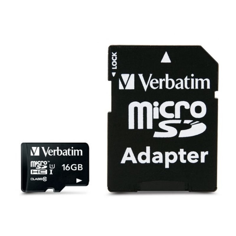 Verbatim MicroSD/SDHC  Card 16GB Premium Class10 + Adapte retail 44082 alkaen buy2say.com! Suositeltavat tuotteet | Elektroniika