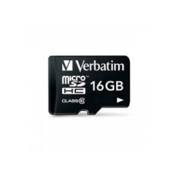 Verbatim MicroSD/SDHC  Card 16GB Premium Class10 + Adapte retail 44082 fra buy2say.com! Anbefalede produkter | Elektronik online