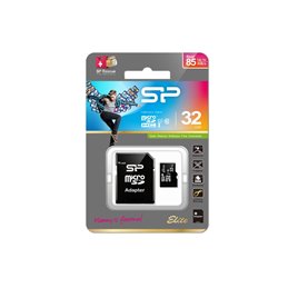 Silicon Power MicroSDHC 32GB UHS-1 Elite/cl.10 w/Adapt SP032GBSTHBU1V10SP от buy2say.com!  Препоръчани продукти | Онлайн магазин