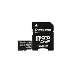 Transcend MicroSD Card 4GB SDHC Cl.4  W/Ad. TS4GUSDHC4 from buy2say.com! Buy and say your opinion! Recommend the product!