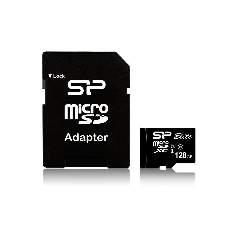 Silicon Power MicroSDXC 128GB UHS-1 Elite/Cl.10 w/Adap. SP128GBSTXBU1V10SP alkaen buy2say.com! Suositeltavat tuotteet | Elektron