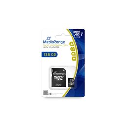 MediaRange MicroSD/SDXC Card 128GB UHS-1 Cl.10 inkl. Adapter MR945 fra buy2say.com! Anbefalede produkter | Elektronik online but