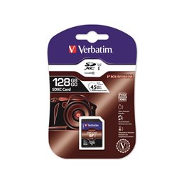 Verbatim SD Card 128GB SDXC Premium Class 10 Retail 44025 från buy2say.com! Anbefalede produkter | Elektronik online butik