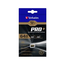 Verbatim PRO+ MicroSDXC 64GB Cl.10 U3 UHS-I w/Adapter 44034 von buy2say.com! Empfohlene Produkte | Elektronik-Online-Shop