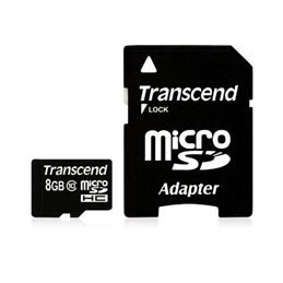 Transcend MicroSD/SDHC Card  8GB Cl.10 w/Adap. TS8GUSDHC10 от buy2say.com!  Препоръчани продукти | Онлайн магазин за електроника