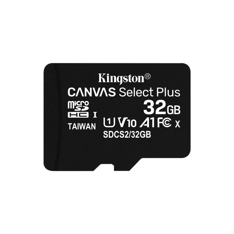 Kingston MicroSDHC 32GB Canvas Select Plus SDCS2/32GB-2P1A fra buy2say.com! Anbefalede produkter | Elektronik online butik