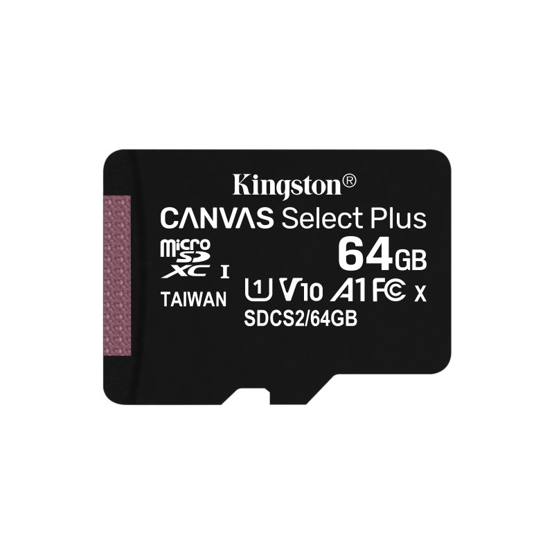 Kingston MicroSDXC 64GB +Adapter Canvas Select Plus SDCS2/64GB från buy2say.com! Anbefalede produkter | Elektronik online butik