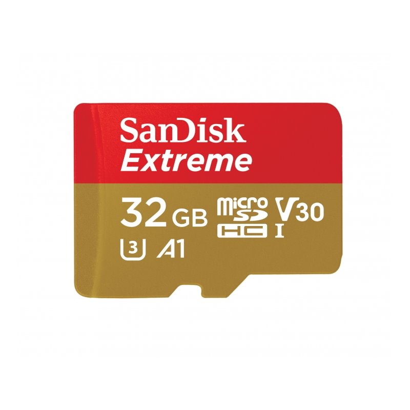 MicroSDHC SANDISK Extreme 32GB inkl. Adapter SDSQXAF-032G-GN6MA fra buy2say.com! Anbefalede produkter | Elektronik online butik