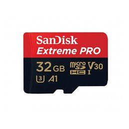 32 GB MicroSDHC SANDISK Extreme PRO R100/W90 C10 U3 V30 A1 - SDSQXCG-032G-GN6MA från buy2say.com! Anbefalede produkter | Elektro