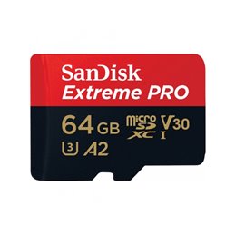 64 GB MicroSDXC SANDISK Extreme PRO R170/W90 C10 U3 V30 A2 - SDSQXCY-064G-GN6MA von buy2say.com! Empfohlene Produkte | Elektroni