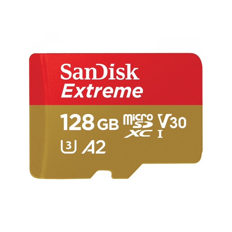 SanDisk MicroSDXC Extreme 128GB  UHS-I U3 Class10 SDSQXA1-128G-GN6AA von buy2say.com! Empfohlene Produkte | Elektronik-Online-Sh