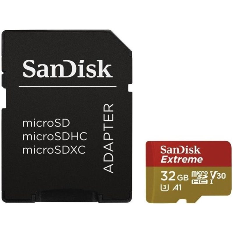 SanDisk MicroSDHC 32GB SANDISK Extreme SDSQXAF-032G-GN6GN från buy2say.com! Anbefalede produkter | Elektronik online butik