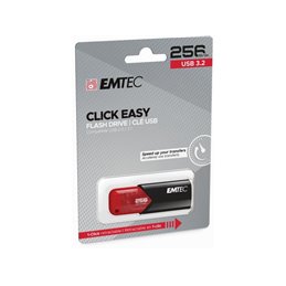 USB FlashDrive 256GB EMTEC B110 Click Easy (Rot) USB 3.2 (20MB/s) fra buy2say.com! Anbefalede produkter | Elektronik online buti