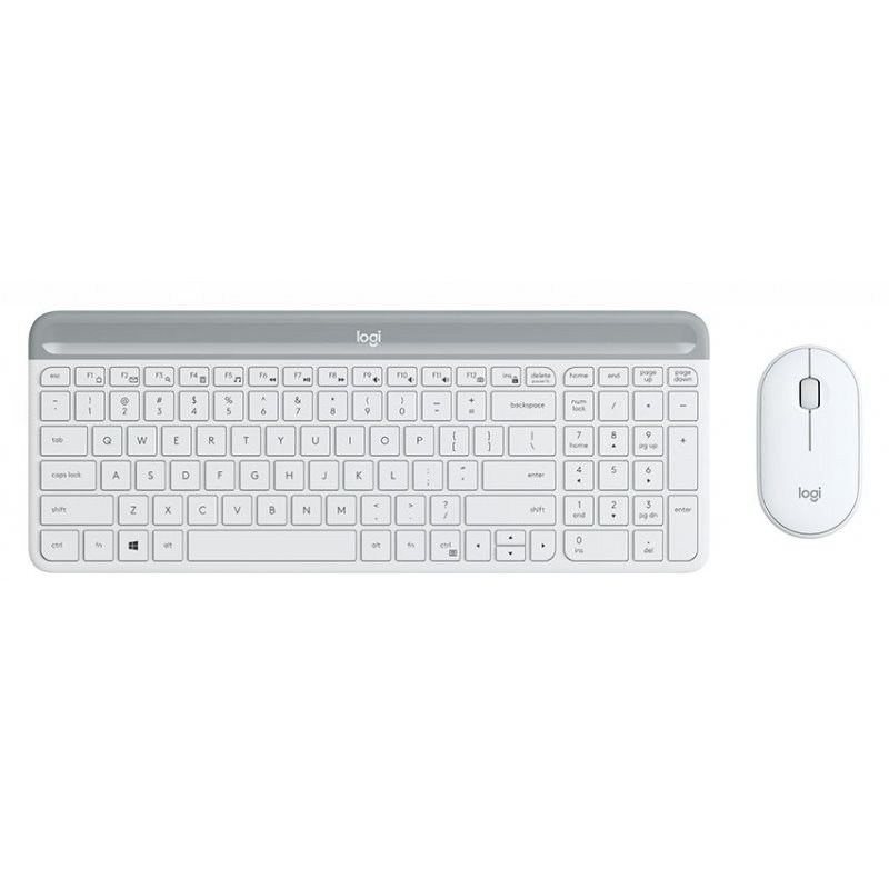 Logitech MK470 - Standard - RF Wireless - QWERTZ - White - Mouse included 920-009189 от buy2say.com!  Препоръчани продукти | Онл