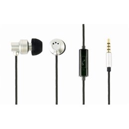 GMB Audio Metal earphones with microphone silver MHS-EP-CDG-S fra buy2say.com! Anbefalede produkter | Elektronik online butik