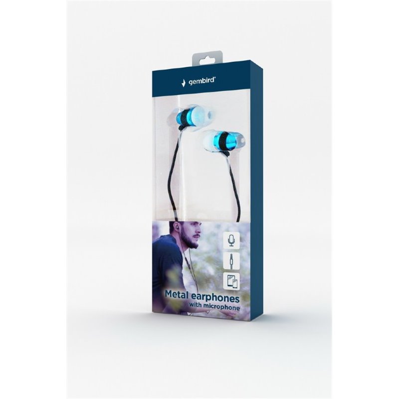 Gembird In-Ear Kopfhoerer mit Mikrofon blau MHS-EP-002 from buy2say.com! Buy and say your opinion! Recommend the product!