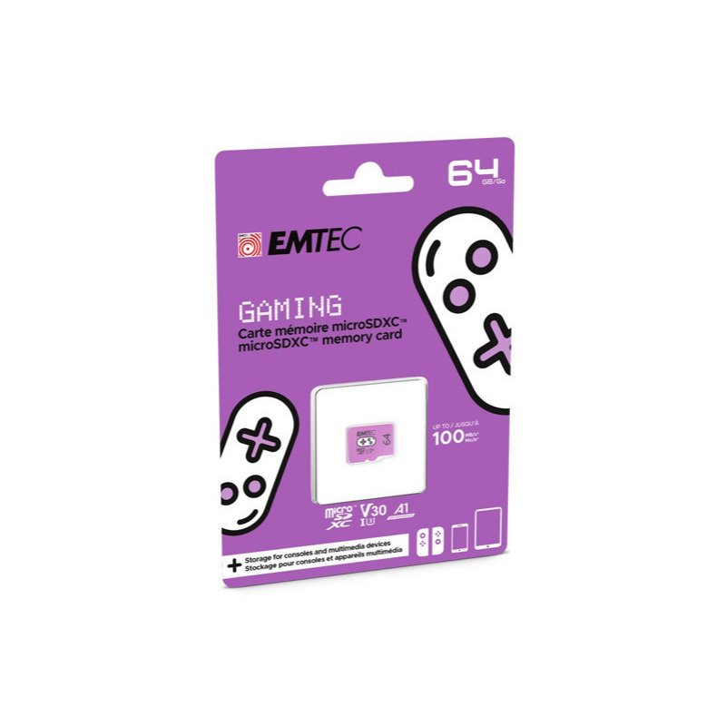 EMTEC 64GB microSDXC UHS-I U3 V30 Gaming Memory Card (Purple) von buy2say.com! Empfohlene Produkte | Elektronik-Online-Shop