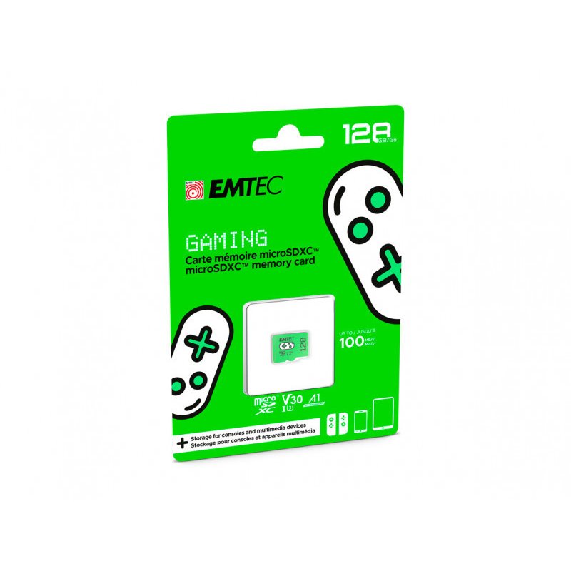 EMTEC 128GB microSDXC UHS-I U3 V30 Gaming Memory Card (Green) fra buy2say.com! Anbefalede produkter | Elektronik online butik