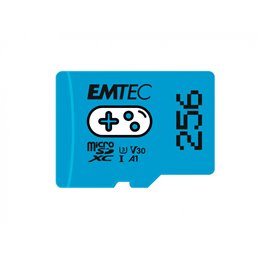 EMTEC 256GB microSDXC UHS-I U3 V30 Gaming Memory Card (Blue) fra buy2say.com! Anbefalede produkter | Elektronik online butik