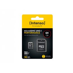 Intenso MicroSD 64GB + Adapter CL10. U1 (Blister) von buy2say.com! Empfohlene Produkte | Elektronik-Online-Shop