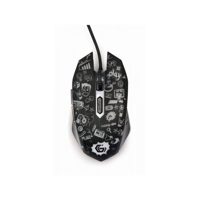 Gembird Optische 6-Tasten-LED-Maus, black - MUS-6B-GRAFIX-01 fra buy2say.com! Anbefalede produkter | Elektronik online butik