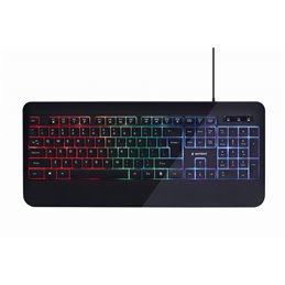 Gembird 'Rainbow' Beleuchtete Multimedia-Tastatur, black, US Layout - KB-UML-03 from buy2say.com! Buy and say your opinion! Reco