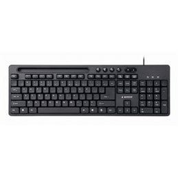 Gembird Multimedia keyboard with phone stand black US-layout KB-UM-108 от buy2say.com!  Препоръчани продукти | Онлайн магазин за