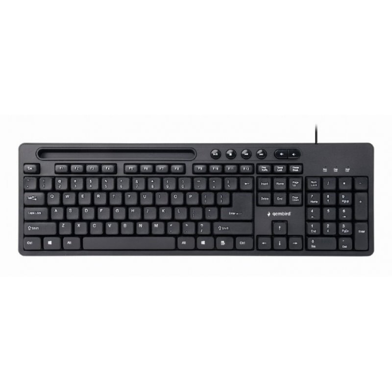 Gembird Multimedia keyboard with phone stand black US-layout KB-UM-108 von buy2say.com! Empfohlene Produkte | Elektronik-Online-