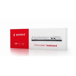 Gembird Chocolate Tastatur US Layout schwarz KB-CH-01 fra buy2say.com! Anbefalede produkter | Elektronik online butik