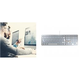Cherry KC 6000 SLIM FOR MAC - Standard - USB - QWERTZ - Silver JK-1610DE-1 from buy2say.com! Buy and say your opinion! Recommend