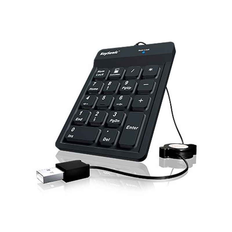 KeySonic ACK-118BK numeric keypad USB Universal Black 22084 von buy2say.com! Empfohlene Produkte | Elektronik-Online-Shop