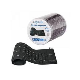 Logilink Flexible Keyboard Waterproof USB + PS/2 black (ID0019A) von buy2say.com! Empfohlene Produkte | Elektronik-Online-Shop