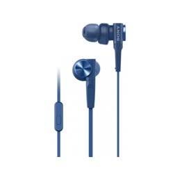 Sony Extra Bass In-Ear Headphones with Microphone - Blue - MDRXB55APL.CE7 fra buy2say.com! Anbefalede produkter | Elektronik onl