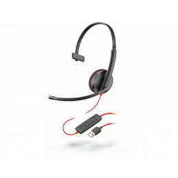 Poly Headset Blackwire C3210 monaural USB-A Black - 209744-104 von buy2say.com! Empfohlene Produkte | Elektronik-Online-Shop