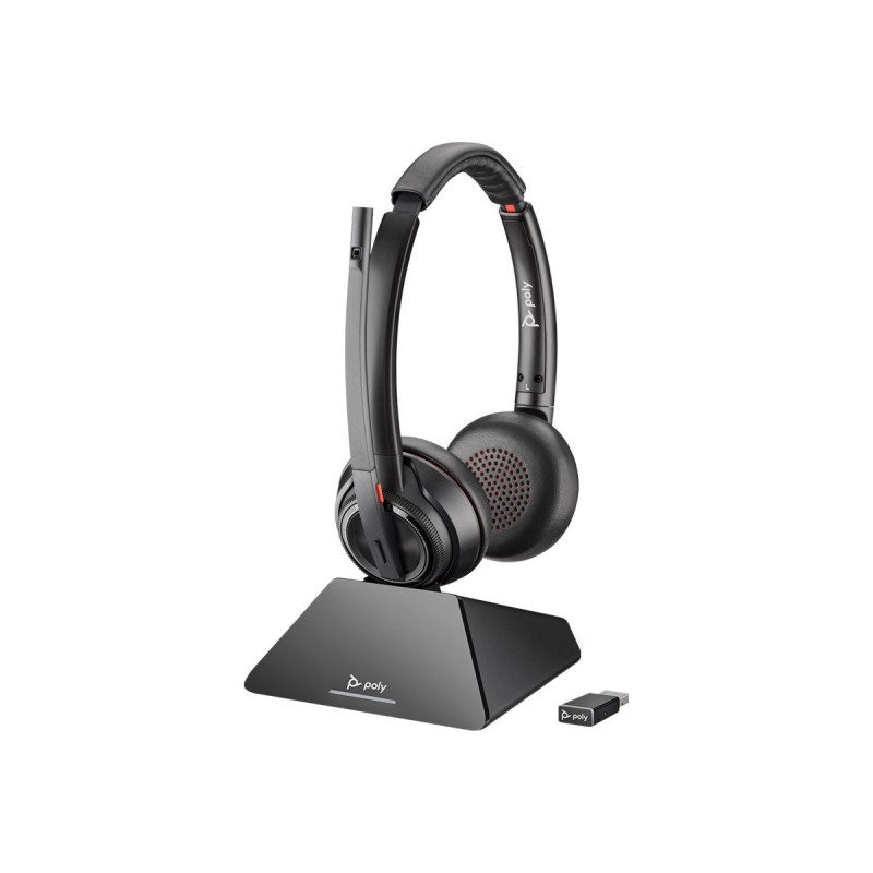Poly DECT Headset Savi 8220-M UC binaural USB-C - 209814-02 from buy2say.com! Buy and say your opinion! Recommend the product!