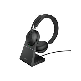 Jabra Evolve2 65 Stereo UC + Charging station + Link 380 USB-A, Black von buy2say.com! Empfohlene Produkte | Elektronik-Online-S