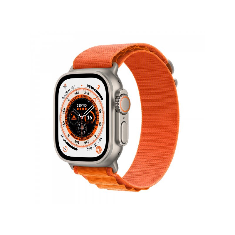 Apple Watch Ultra GPS + Cellular 49mm Titanium Orange Alpine Loop MQFL3FD/A fra buy2say.com! Anbefalede produkter | Elektronik o