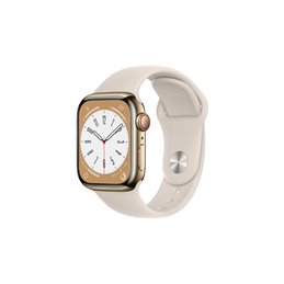 Apple Watch Series 8 GPS + Cellular 41mm Gold Steel Starlight MNJC3FD/A von buy2say.com! Empfohlene Produkte | Elektronik-Online
