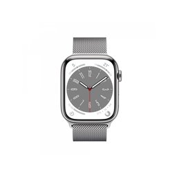 Apple Watch Series 8 GPS + Cellular 45mm Silver Steel Milanese MNKJ3FD/A fra buy2say.com! Anbefalede produkter | Elektronik onli